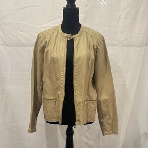 Calvin Klein Women's Tan Leather Jacket